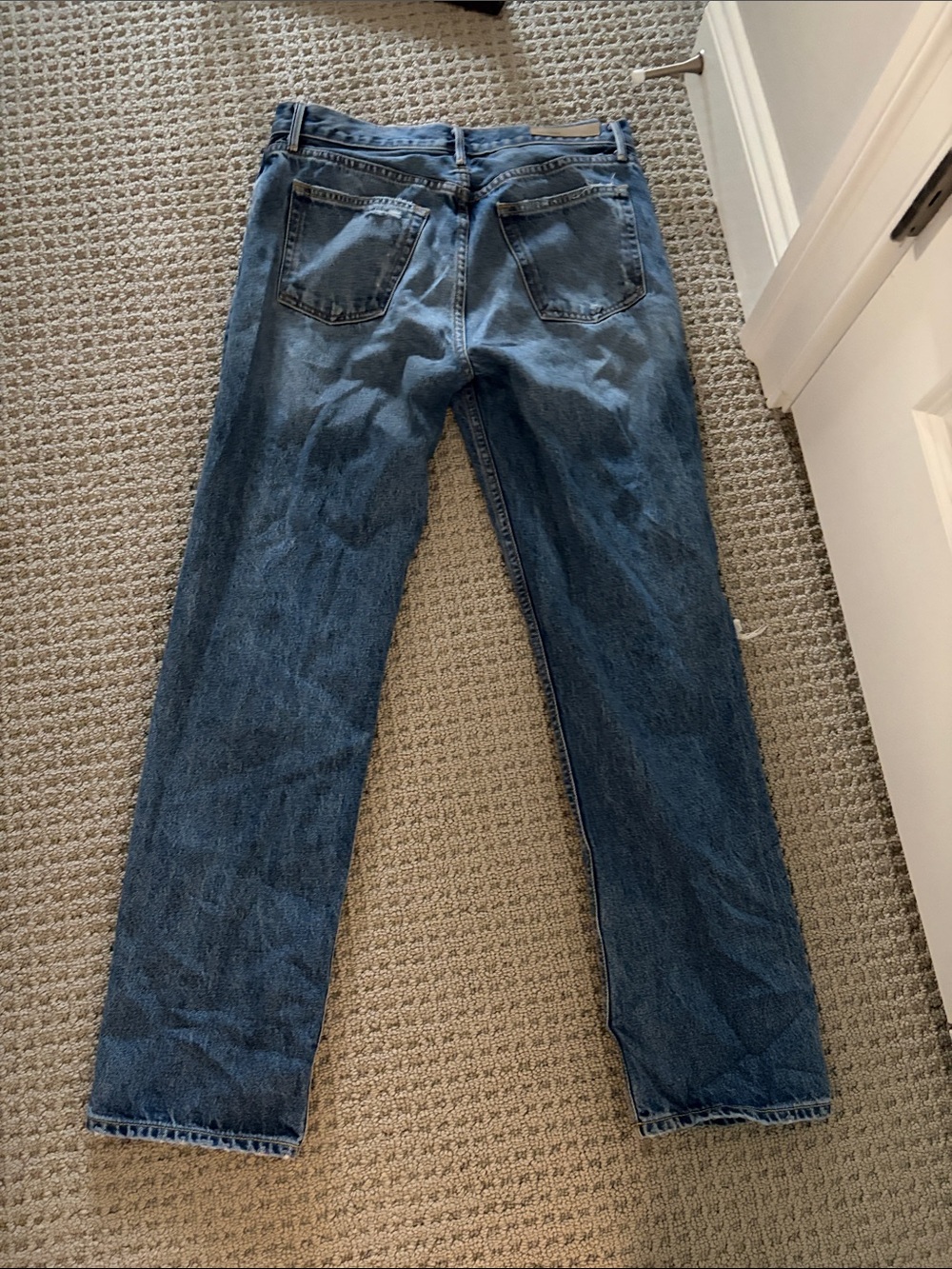 GRLFRND Distressed Dark Blue Boyfriend Jeans - Picture 3 of 3